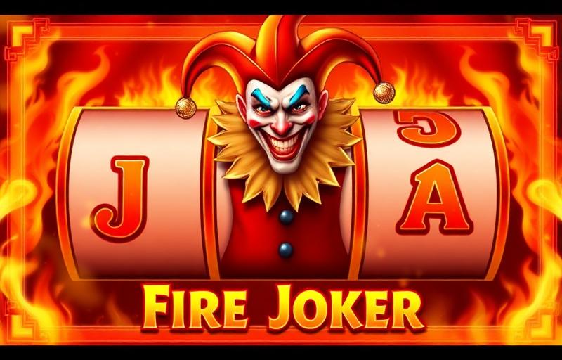 Fire Joker slot thumbnail featuring a flaming jester character, classic 3-reel layout and a fiery orange-red colour palette