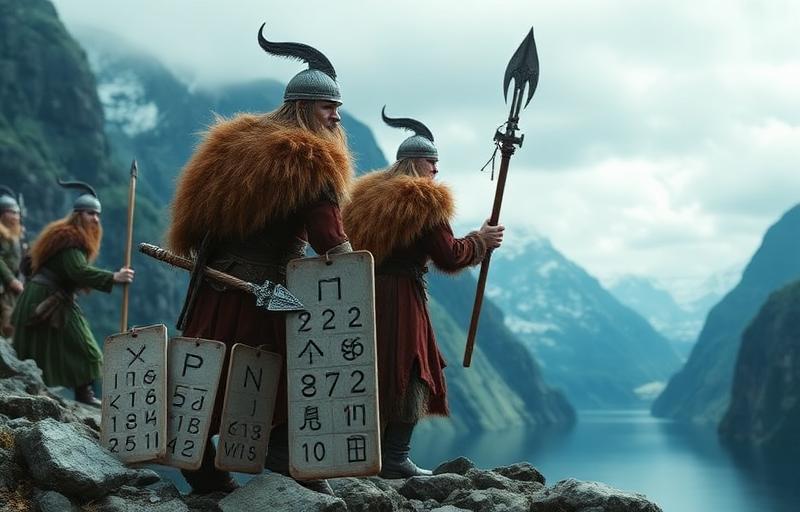Viking Runecraft Bingo thumbnail featuring Norse Viking warriors, rune stone symbols and bingo cards against a dramatic Scandinavian fjord setting