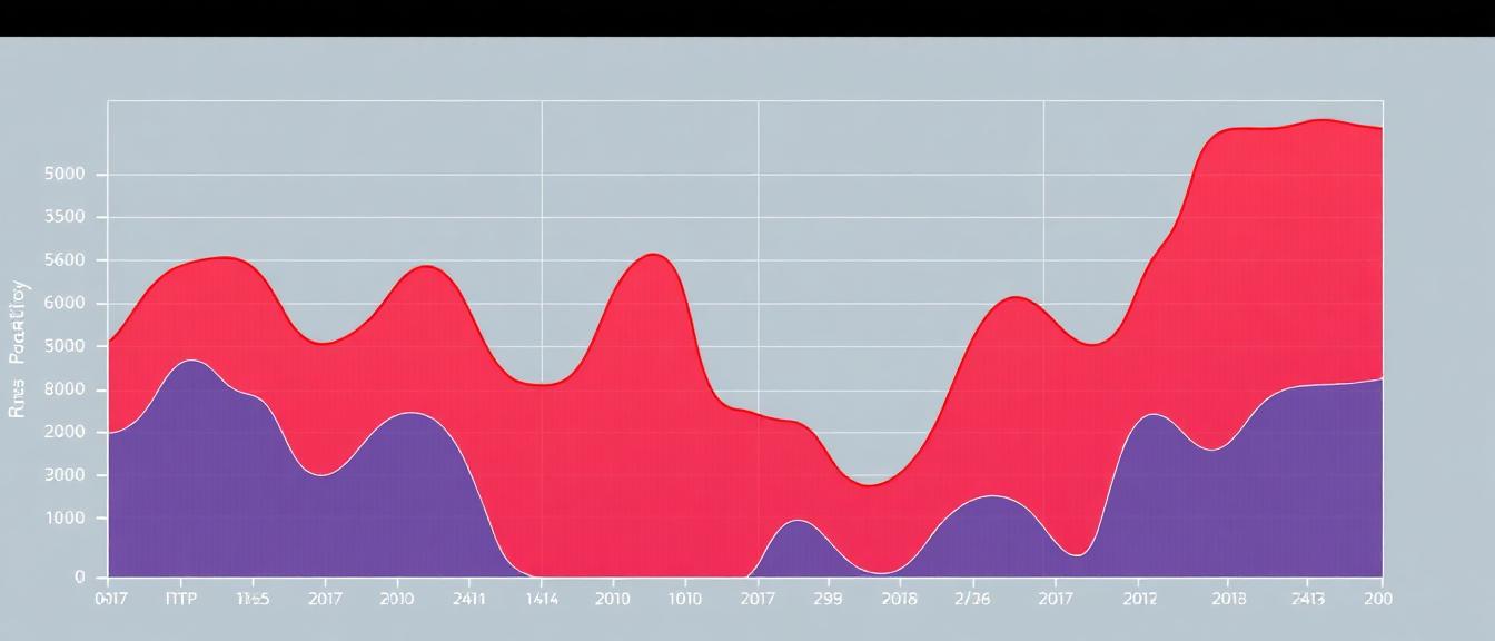 Data visualisation with two graphs side by side comparing a low-volatility smooth line against a high-volatility jagged line, with an RTP percentage overlay